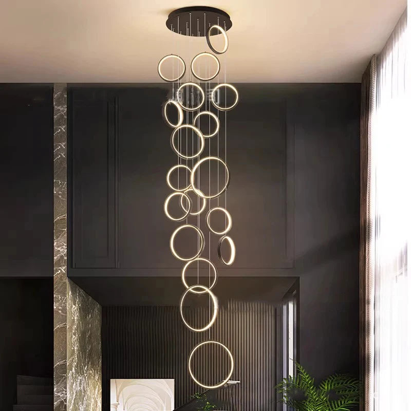 Acrylic cluster dining chandelier with acrylic heads on an iron frame