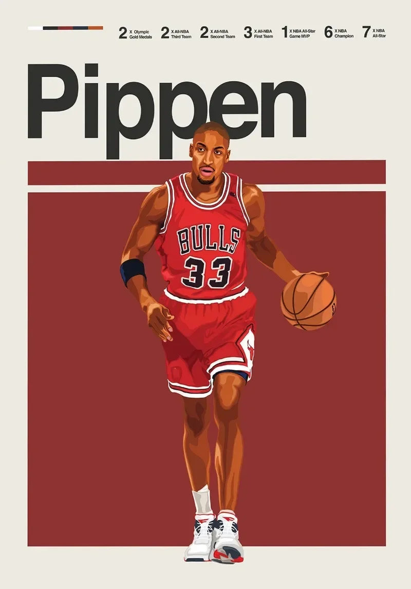 World Champion Basketball Player Poster Canvas Wall Art