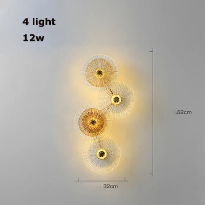 Dimmable lotus leaf chandelier lit in neutral light on steel