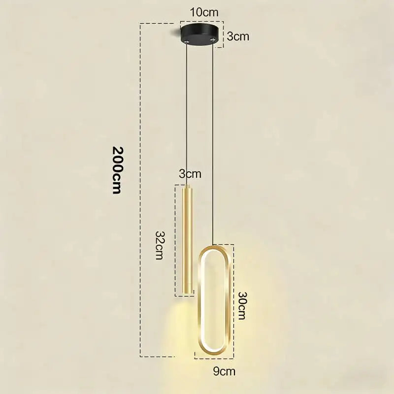 Iron Acrylic Bedside Pendant Light