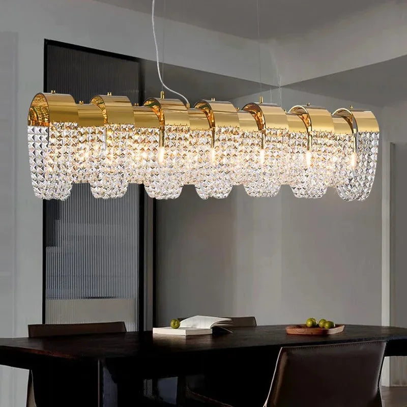 Black round crystal chandelier at 31.5 in (80 cm) on ironware