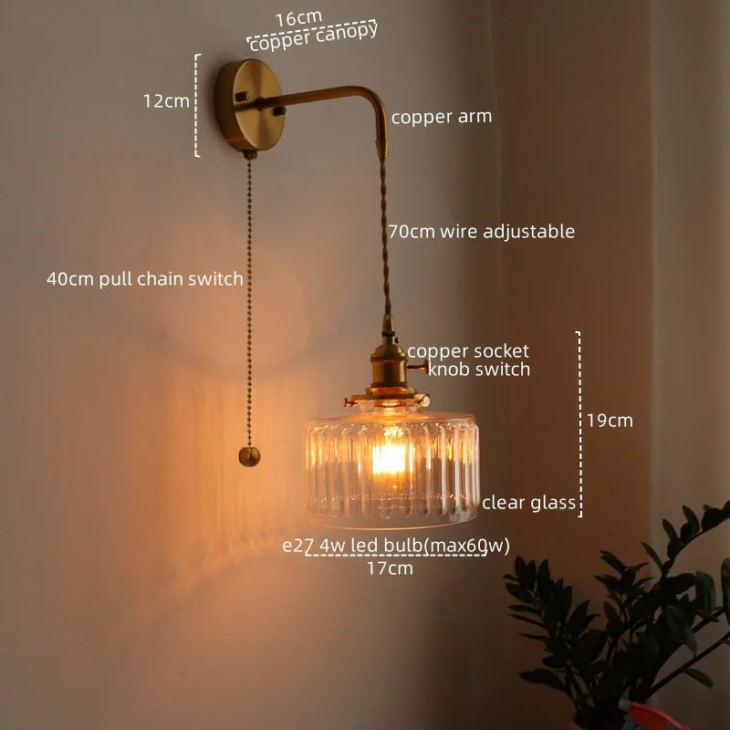 Green Copper LED Wall Sconce