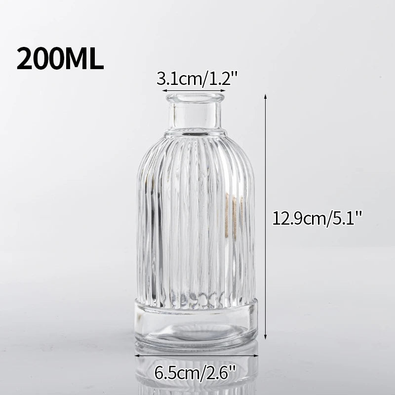 Minimalist Clear Glass Flower Vase