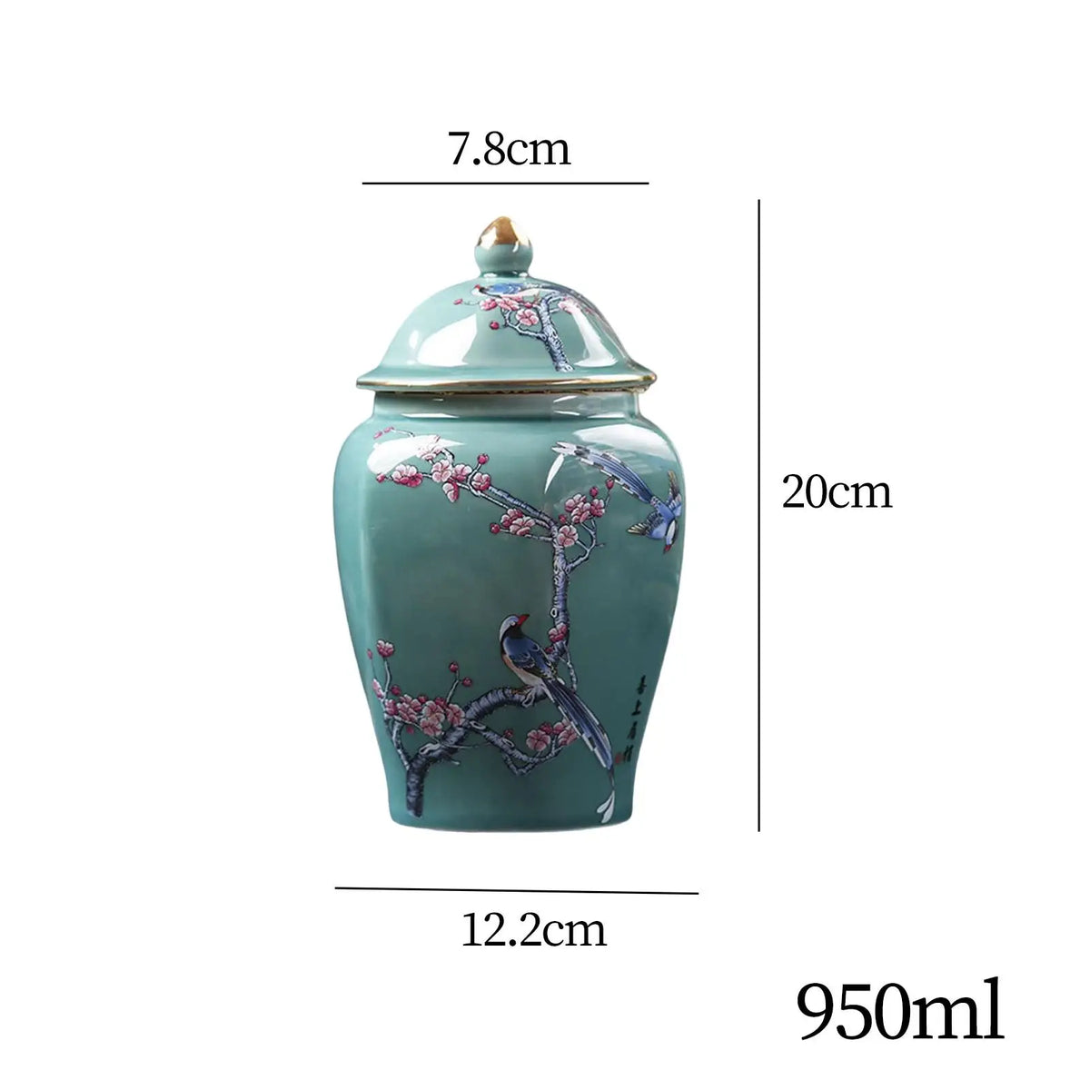 Chinese style ginger jar vase on console table living room