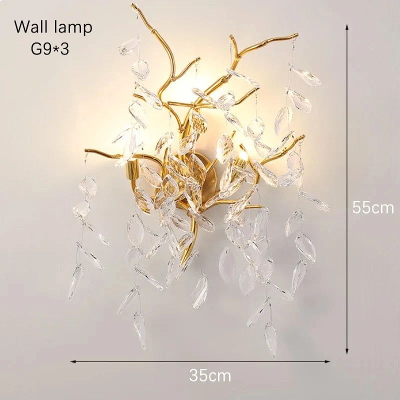 Crystal chandelier with touch on off switch and 90 to 260V wiring