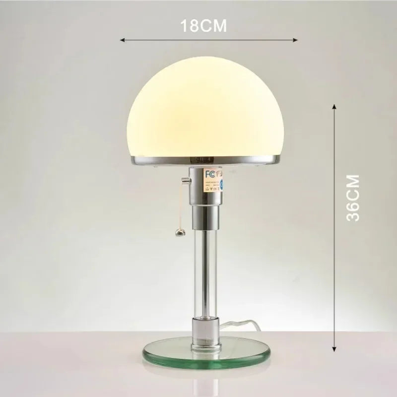 Danish Bauhaus white glass lamp switched off clean Nordic form