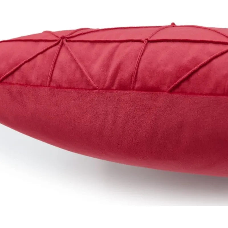 Checkered Velvet Throw Pillow Cover — styling detail