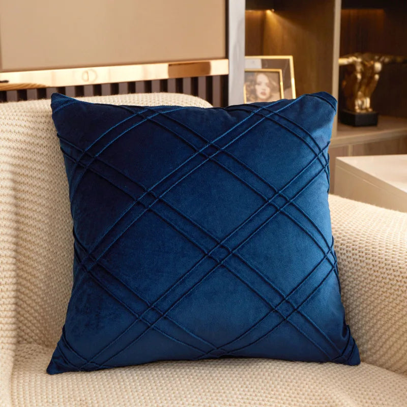 Geometric Velvet Throw Pillow Cover