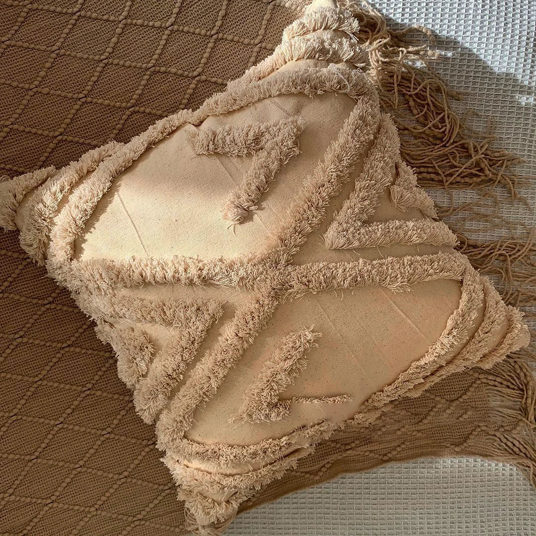 Bohemian Embroidered Tassel Pillow Cover