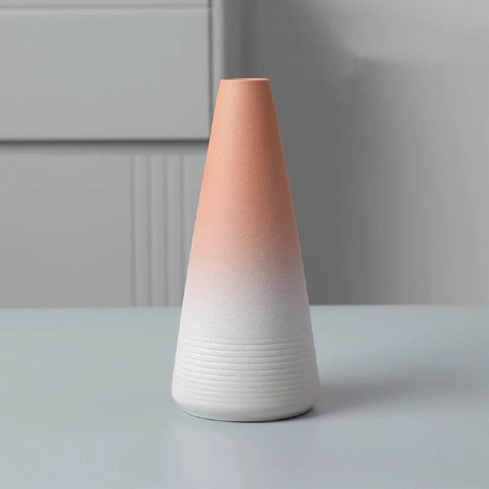 Japanese black ceramic tabletop vase close-up showing matte finish detail