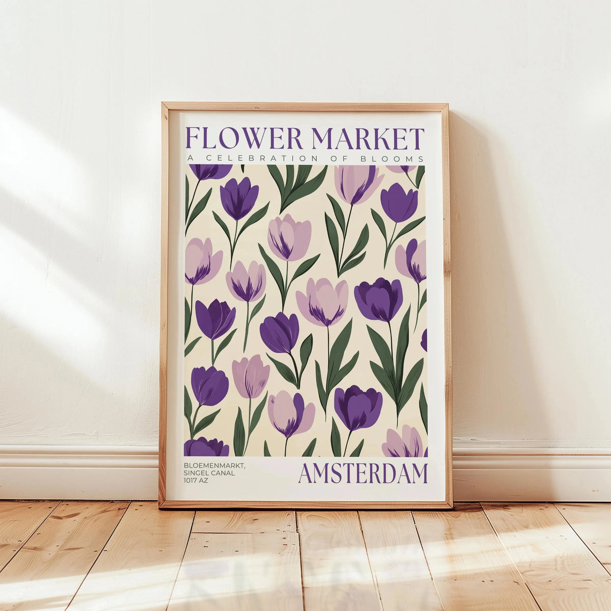 Nordic Floral Market Abstract Canvas Wall Art