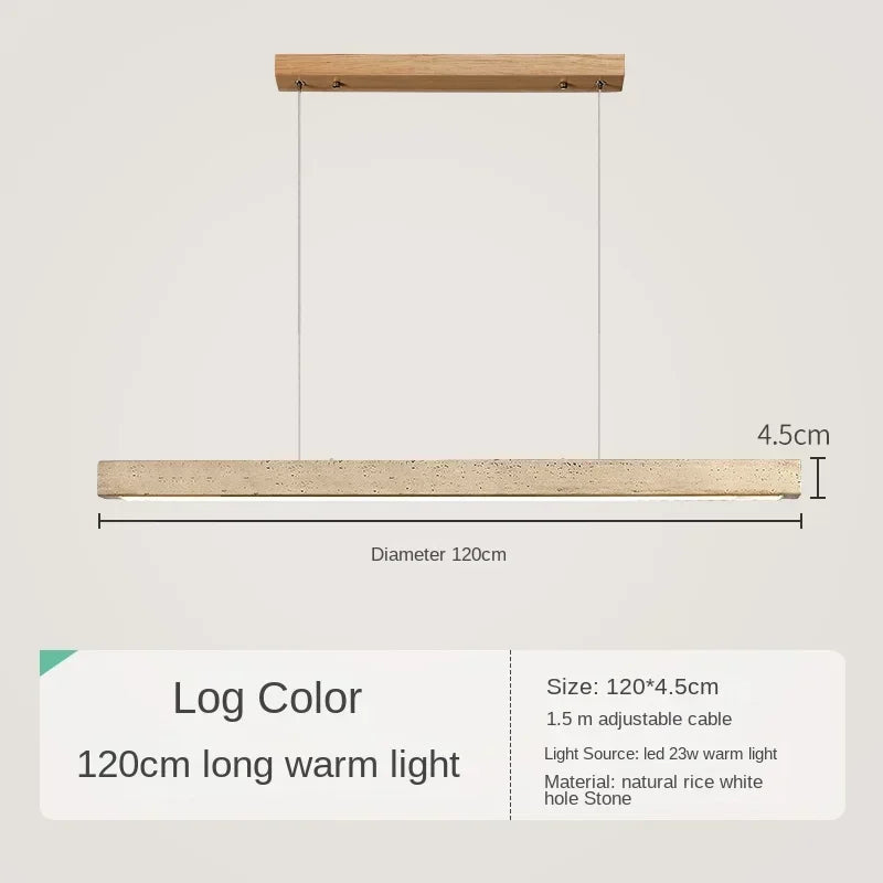 Travertine Linear Pendant Light