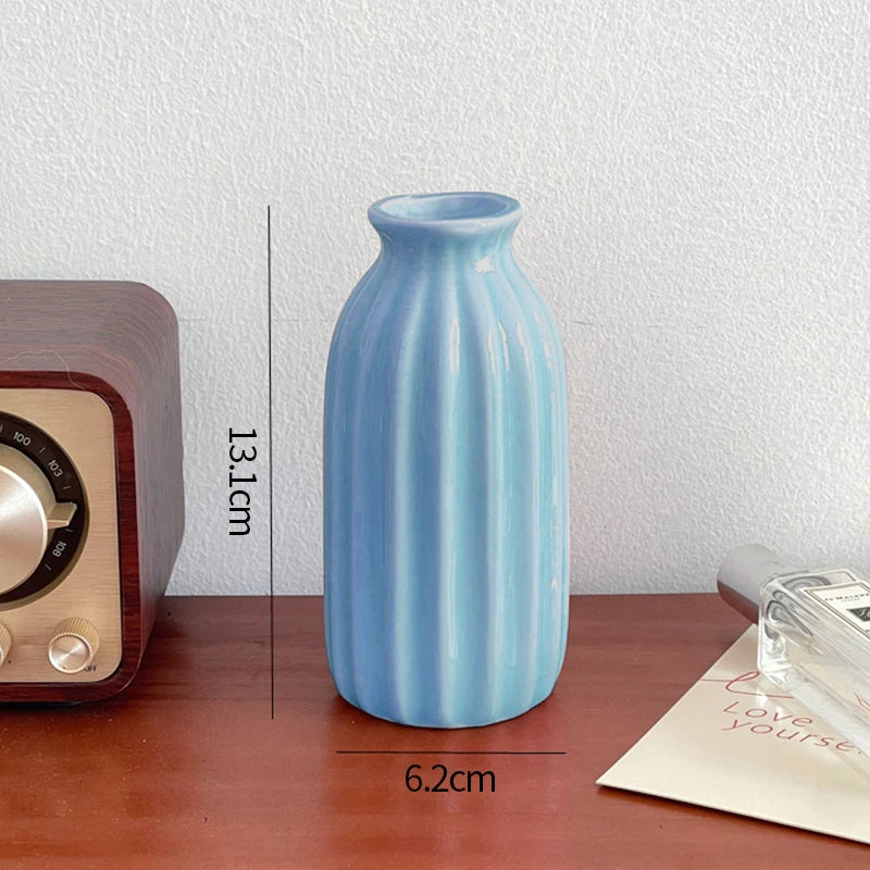 Mini ceramic plant pot as desktop ornament home decor accent