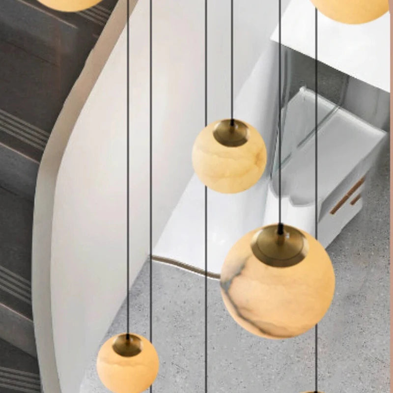 Black alloy rod chandelier with remote dimming and touch on and off switch