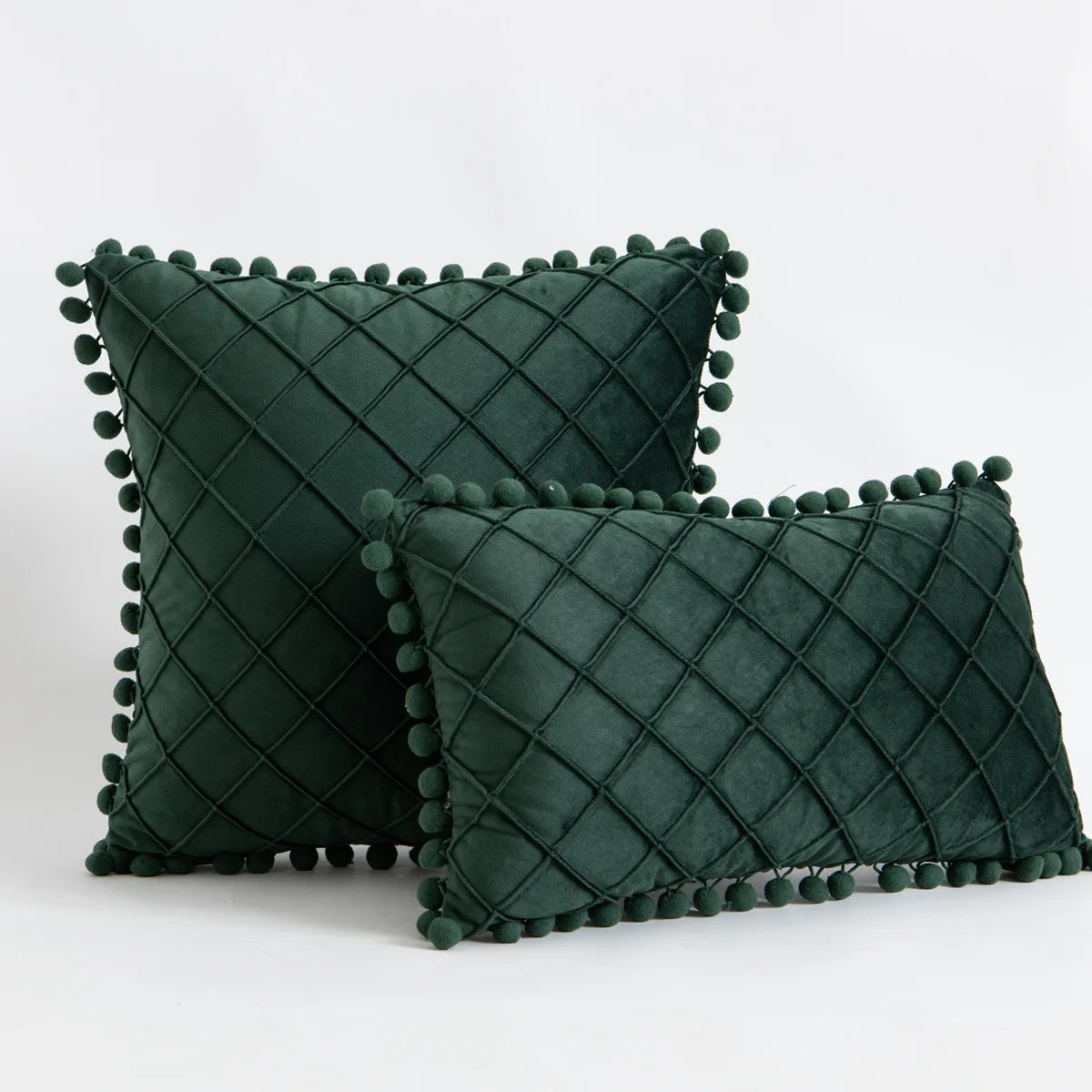 Christmas Red Corduroy Pillow Cover — styling detail