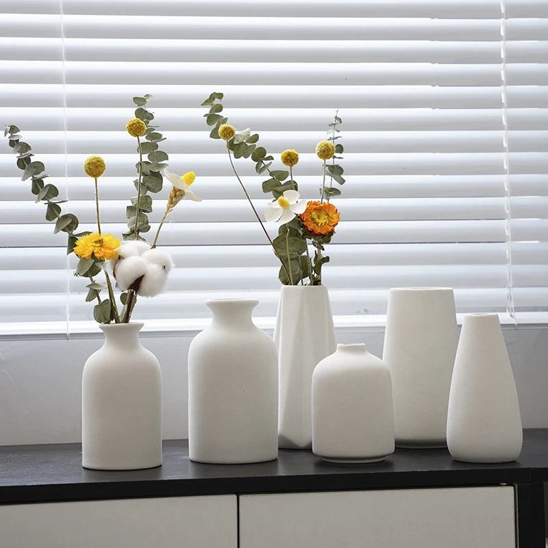 Retro ceramic flower bottle vase five style variants