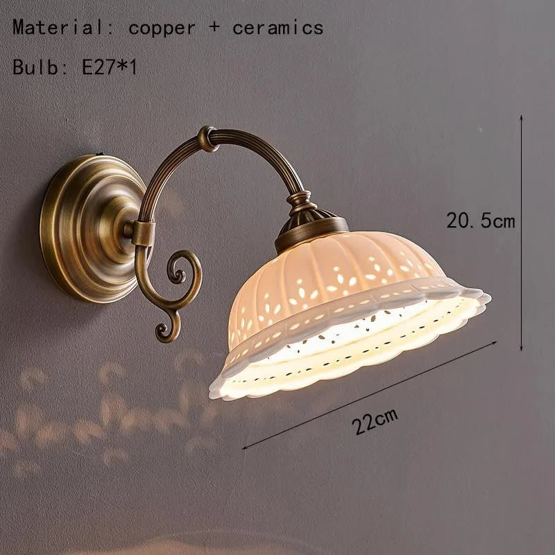European Brass Art Deco Wall Sconce