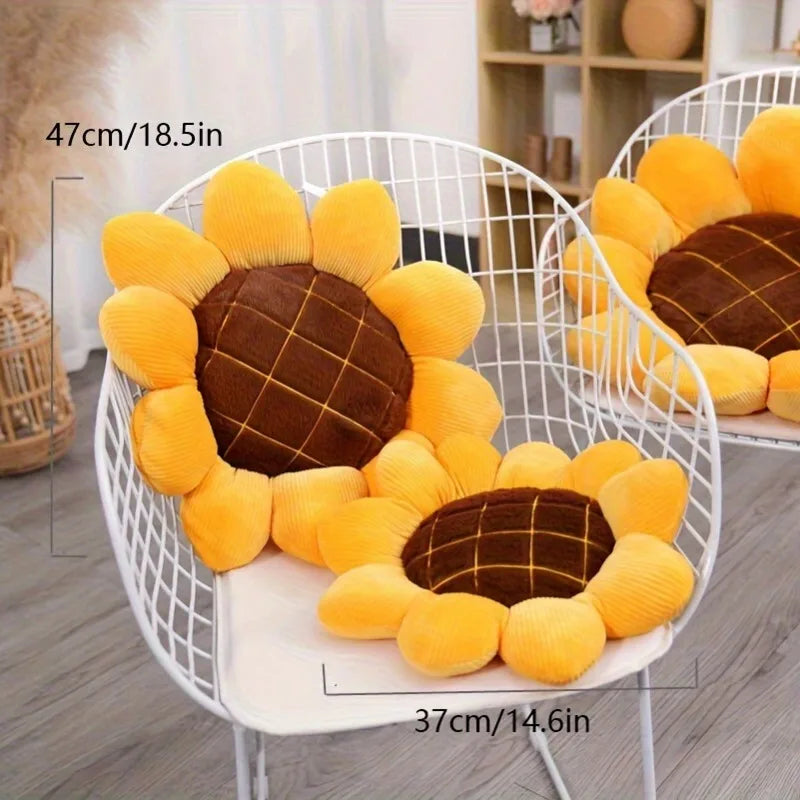Sunflower Plush Decorative Pillow — alternate view