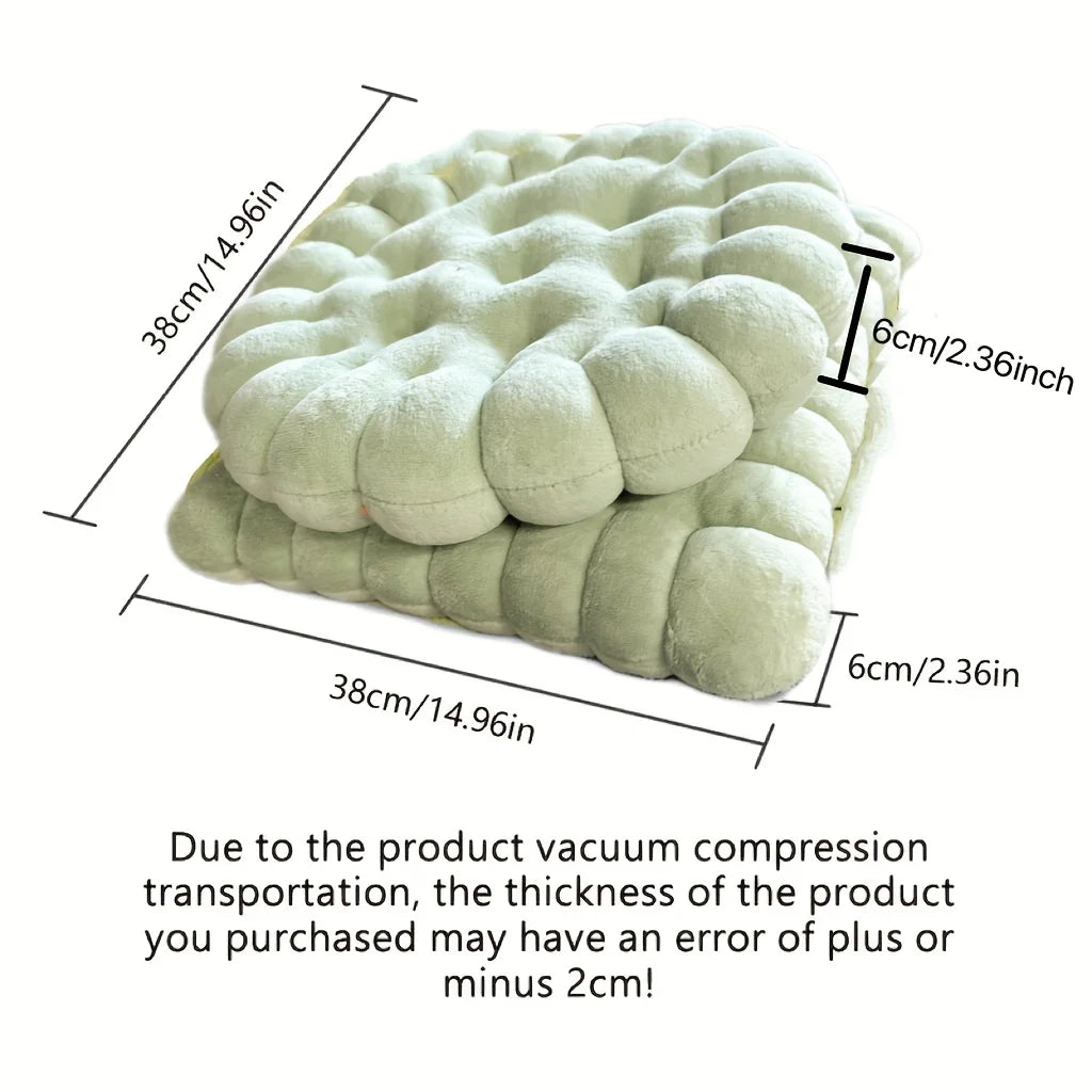 Round Biscuit Plush Seat Cushion — detail