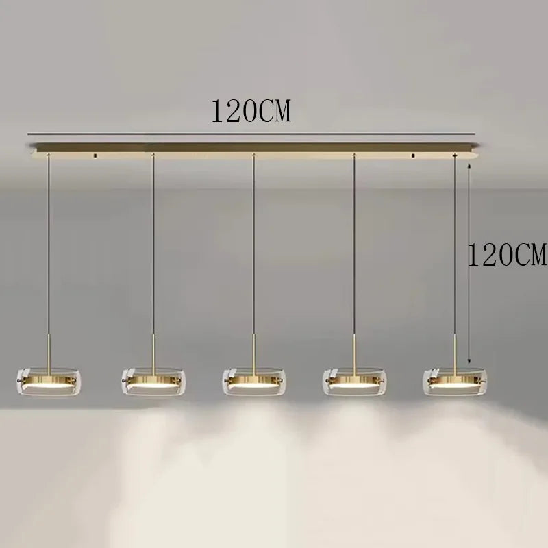 Multi Head Glass Pendant Light