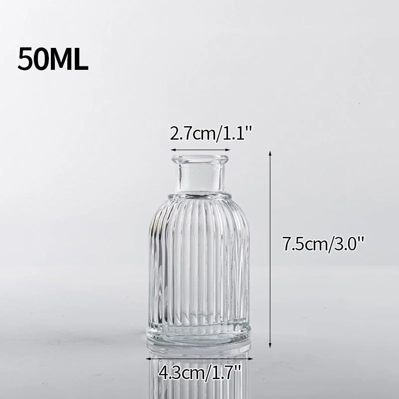 Minimalist Clear Glass Flower Vase