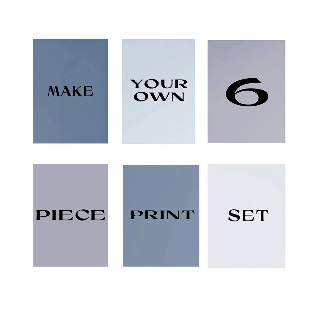 Custom 6-Piece Personalised Canvas Wall Art Set