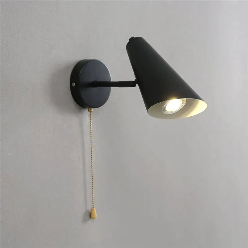 wall sconce, side profile showing mounting depth
