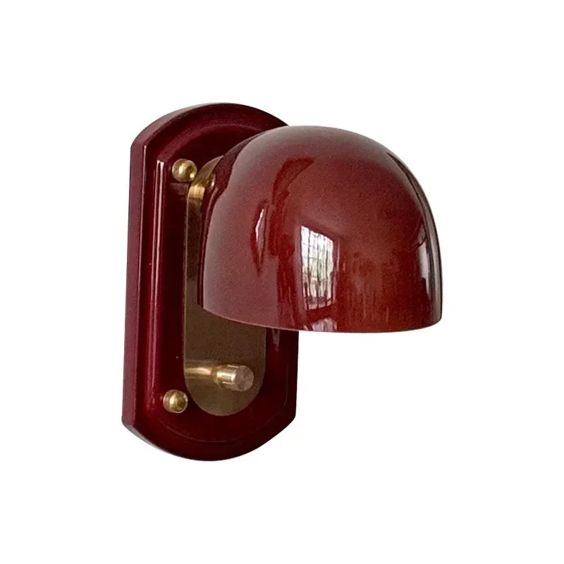 glass wall sconce, side profile showing mounting depth