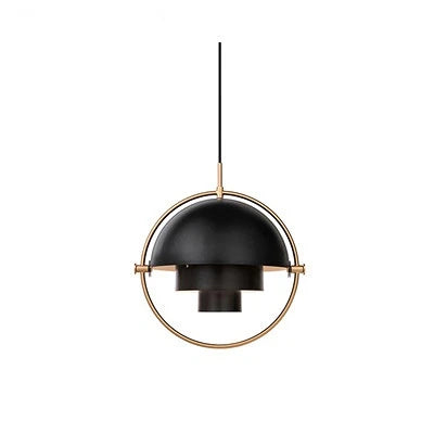 Black single head chandelier wired for 90 to 260V with cold white light