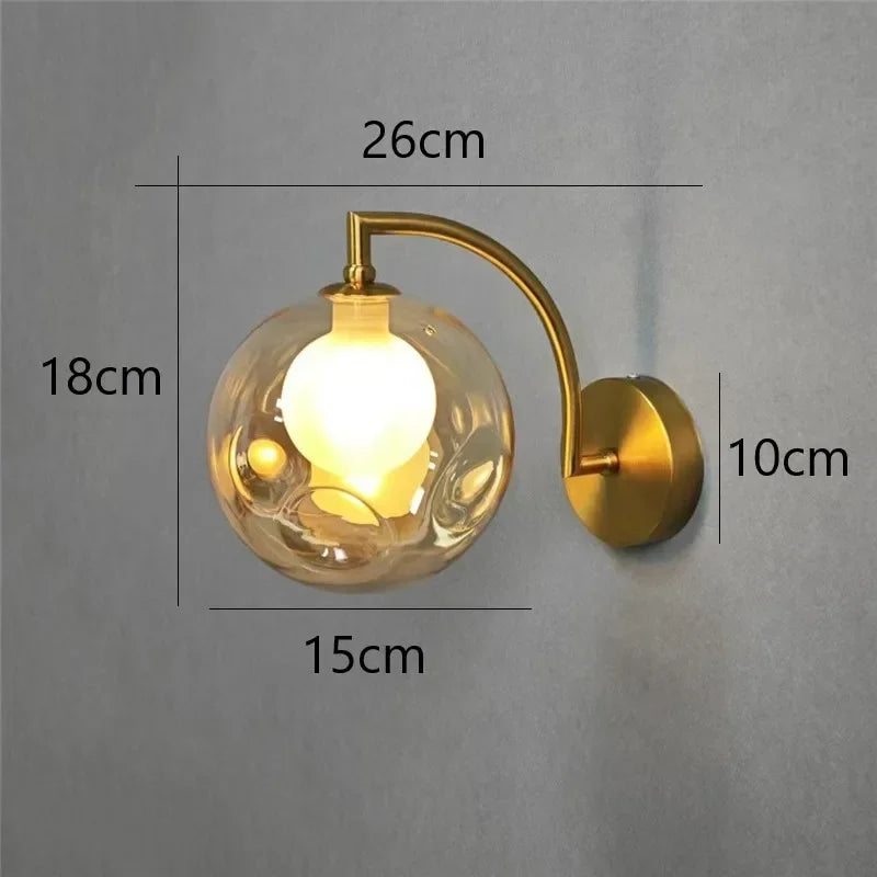 Modern G9 Glass Ball Wall Sconce