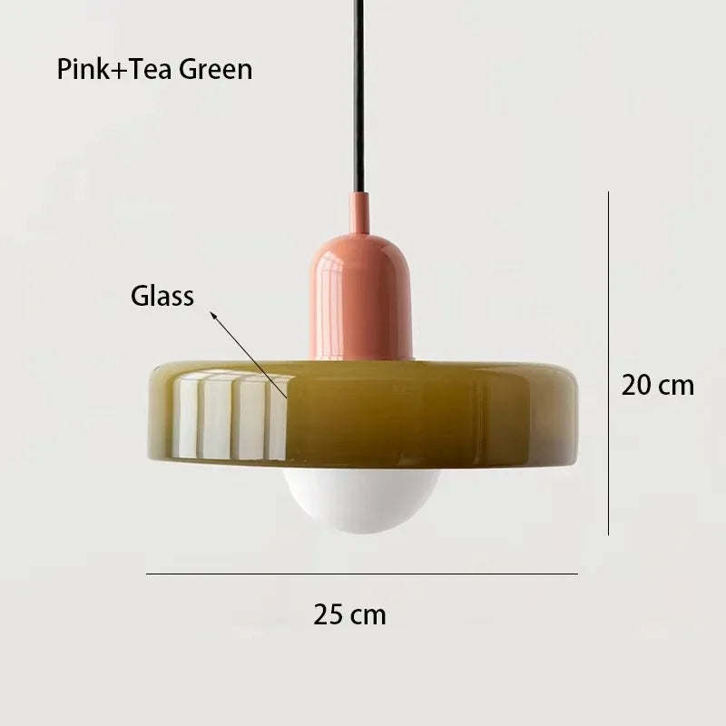 Brown glass chandelier at 25 by 20 centimetres on an iron fitting