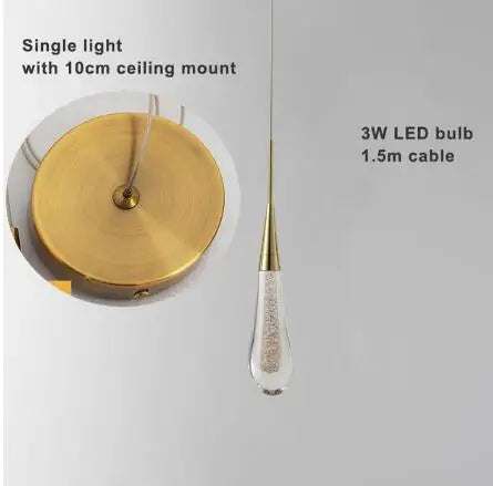 Chrome crystal chandelier rated for 90 to 260V with LED chips