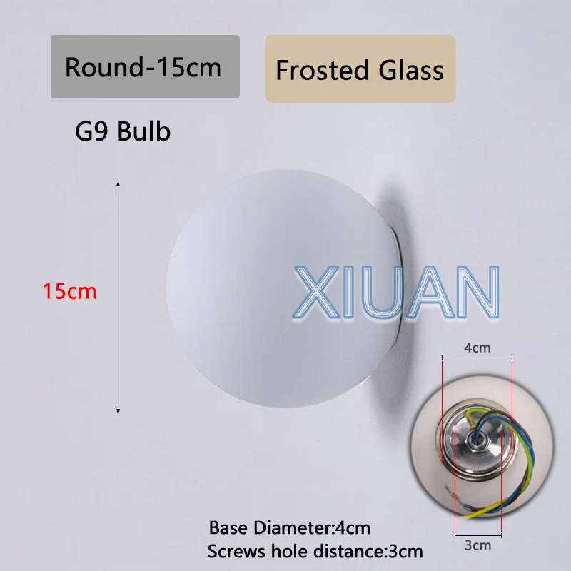 French Bauhaus Glass Ball Wall Sconce