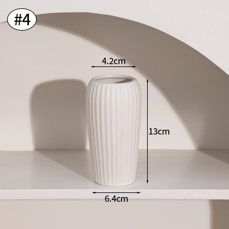 Nordic Retro Ceramic Flower Bottle