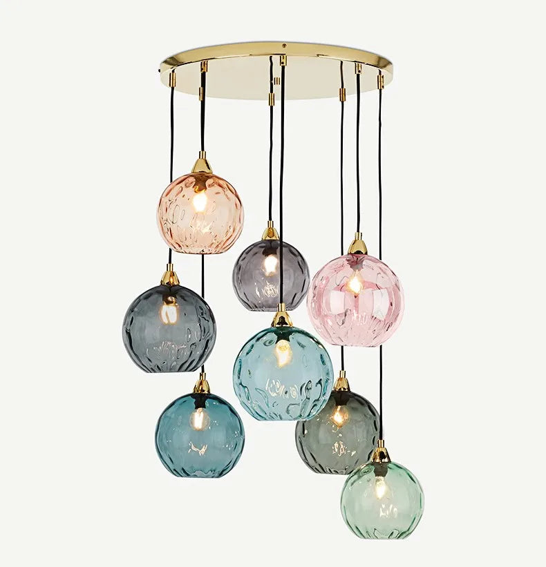Colored Glass Ball Pendant