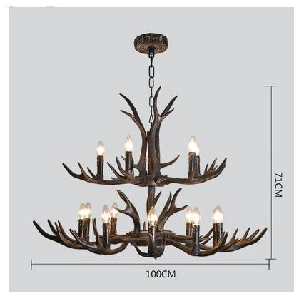 Resin Antler Pendant Light