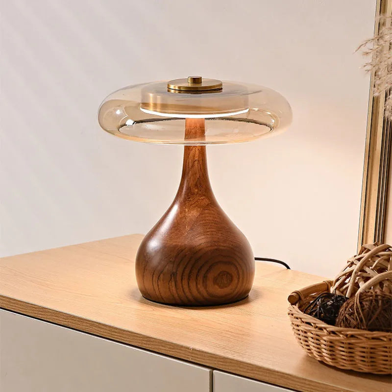 Copper glass lamp two height variants 24.5cm 31.5cm comparison