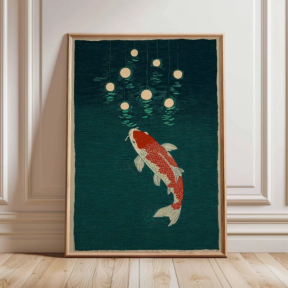 Japanese Koi Fish Zen Pond Canvas Wall Art
