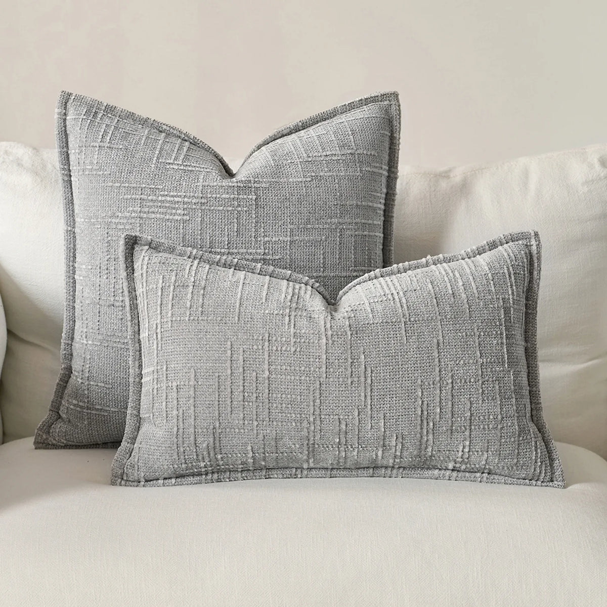 Solid Chenille Throw Pillow Cover — styling detail
