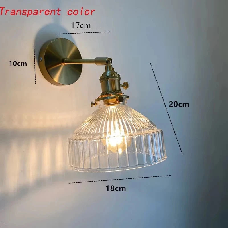 Nordic Green Glass Art Wall Sconce