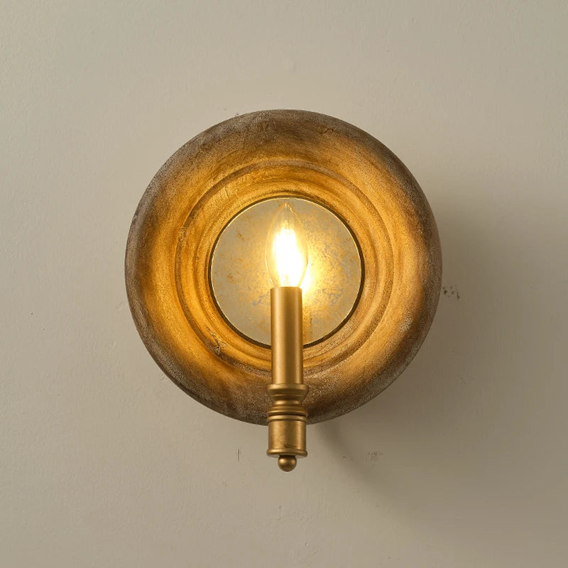 bathroom wall sconce, side profile showing mounting depth