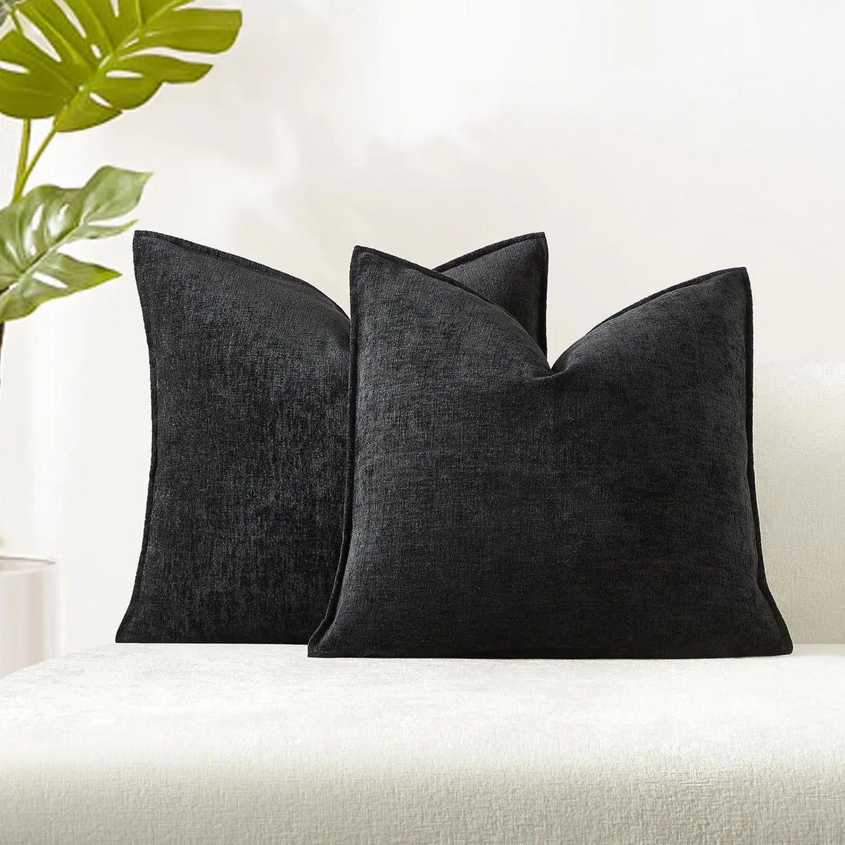 Solid Chenille Throw Pillow Cover