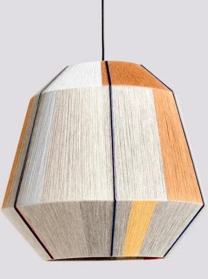 Woven rattan chandelier profile F at 40 centimetres diameter