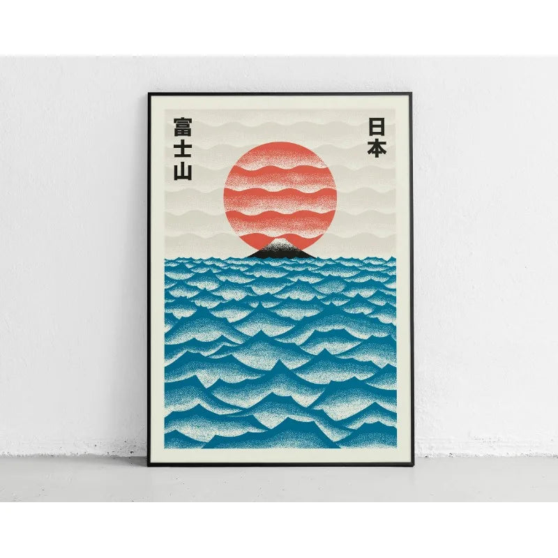 Japanese Great Wave Mount Fuji Canvas Wall Art