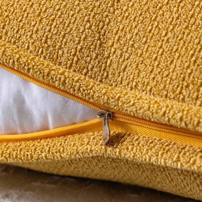 Solid Fabric Throw Pillow Cover — styling detail