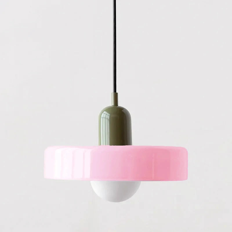Nordic glass chandelier shade with its characteristic retro curve