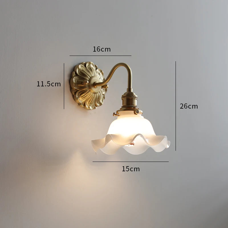 Copper Ceramic LED Bathroom Wall Sconce