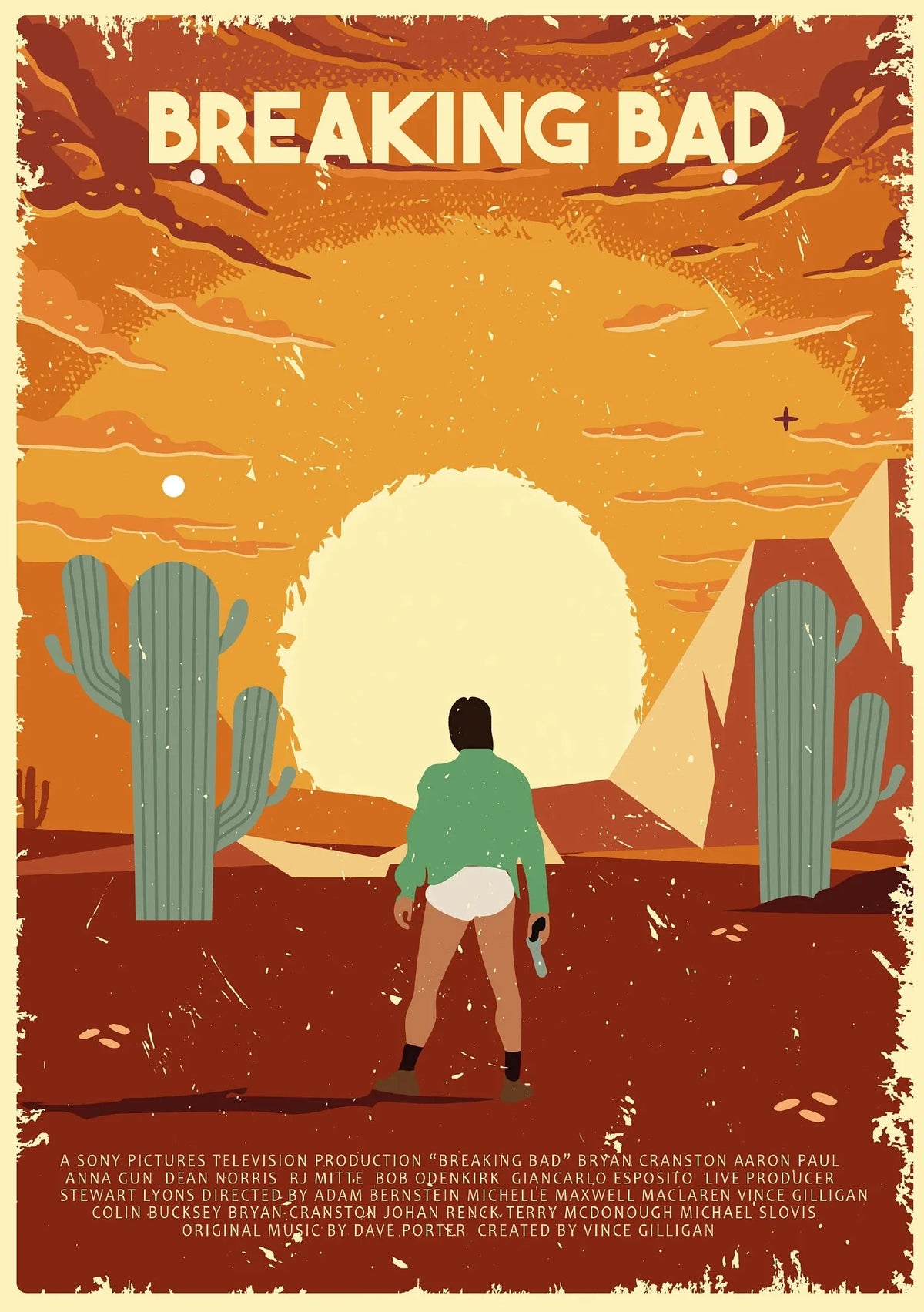 Breaking Bad Retro Midcentury Canvas Wall Art Poster
