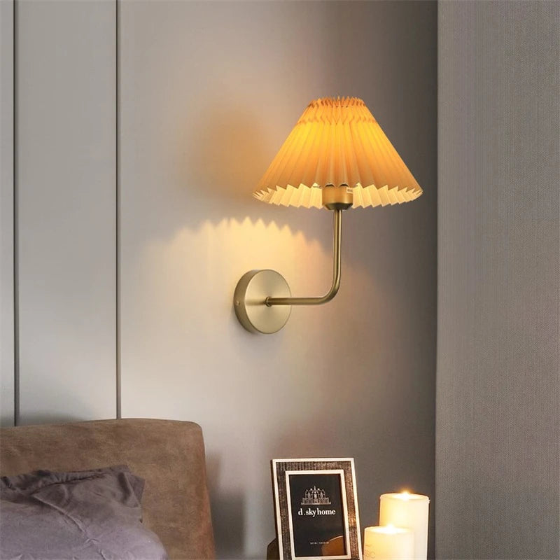 wall sconce, close-up of shade and hardware detail