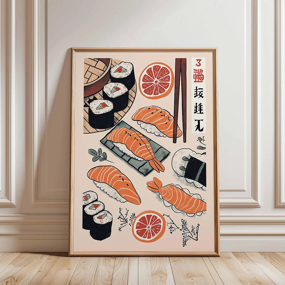 Japanese Sushi Bar Canvas Wall Art